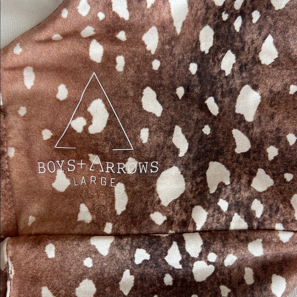 Boys + Arrows Bikini Top – Brown Speckled / Fawn Print/Bambi - Picture 4 of 4
